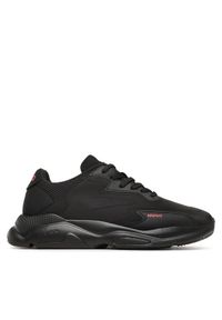 Hugo Sneakersy Leon 50498684 Czarny. Kolor: czarny. Materiał: materiał