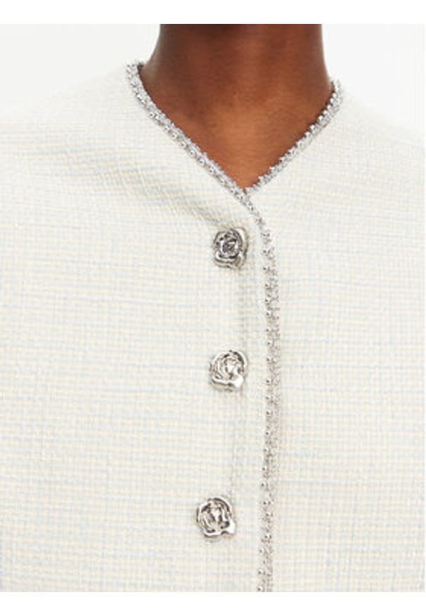 ROTATE Marynarka 1136793042 Écru Relaxed Fit. Materiał: syntetyk