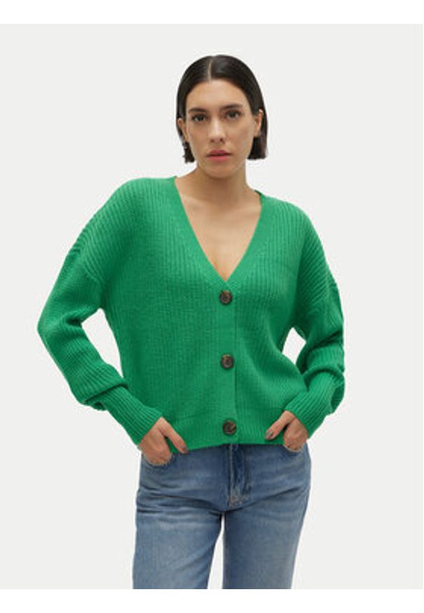 Vero Moda Kardigan Lea 10249632 Zielony Regular Fit. Kolor: zielony. Materiał: syntetyk