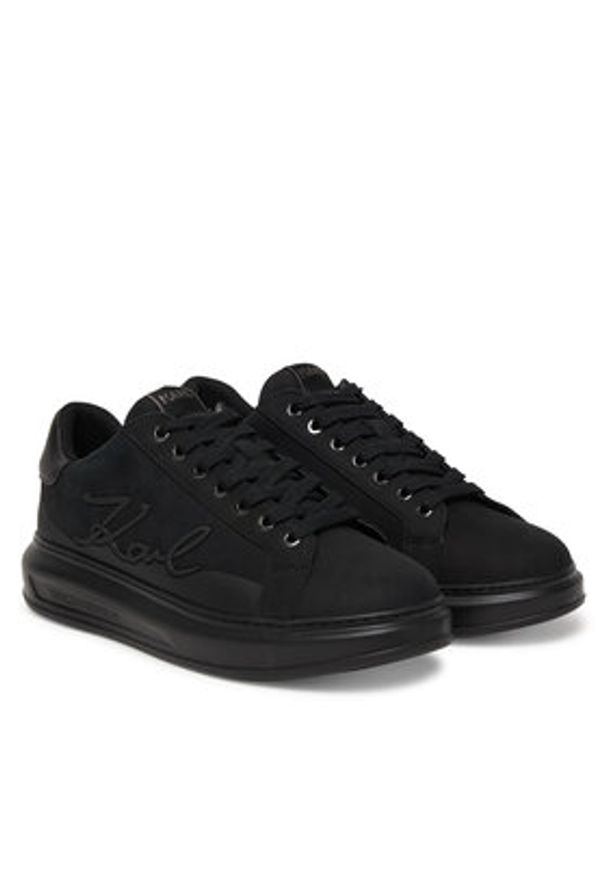 Karl Lagerfeld - KARL LAGERFELD Sneakersy Kapri KL52542F Czarny. Kolor: czarny. Materiał: skóra, nubuk