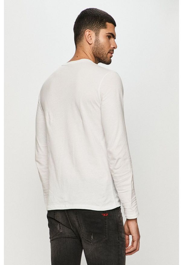 AllSaints - Longsleeve Brace LS Tonic Crew. Okazja: na co dzień. Kolor: biały. Materiał: dzianina. Długość rękawa: długi rękaw. Styl: casual