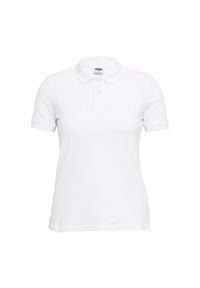 Damska koszulka polo Urban Classics. Typ kołnierza: polo. Kolor: biały. Materiał: bawełna, tkanina. Styl: elegancki #1