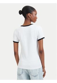 Guess Jeans T-Shirt W6YI16 K3995 Biały Slim Fit. Kolor: biały. Materiał: bawełna #3