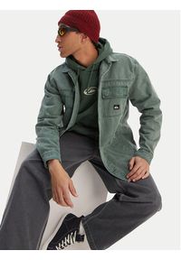 Quiksilver Koszula jeansowa Mohab Washed Twill EQYWT04654 Zielony Oversize. Kolor: zielony. Materiał: bawełna #6