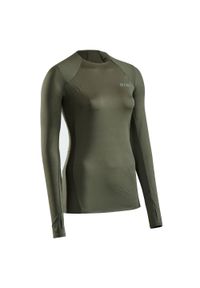 Koszulka sportowa z długim rękawem CEP Reflective damska. Kolor: zielony. Długość rękawa: długi rękaw. Długość: długie. Sport: bieganie, turystyka piesza