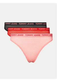 TOMMY HILFIGER - Tommy Hilfiger Komplet 3 par stringów UW0UW05010 Kolorowy. Materiał: syntetyk. Wzór: kolorowy #3