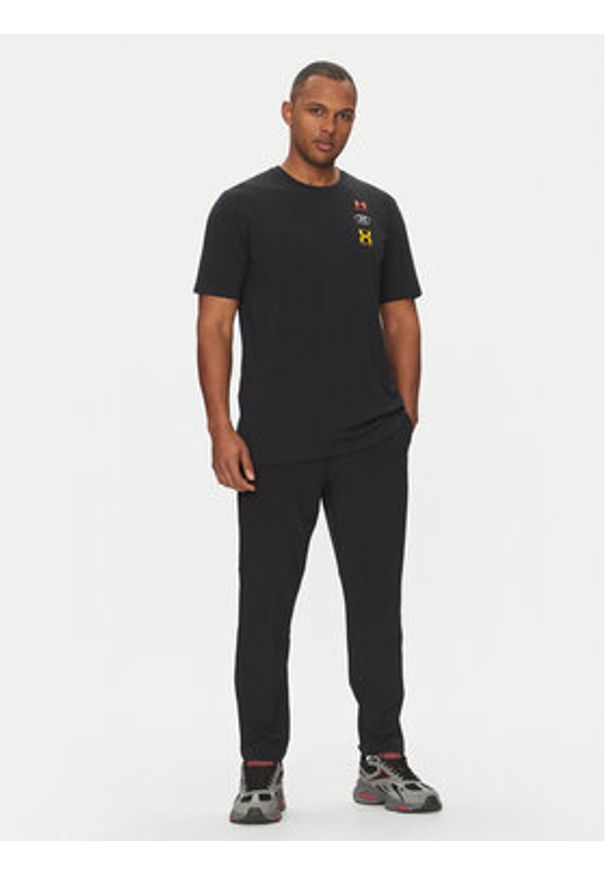 Under Armour T-Shirt EVOL Logo 1390165 Czarny Regular Fit. Kolor: czarny. Materiał: bawełna, syntetyk