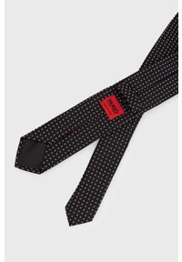 Hugo - Krawat. Kolor: czarny. Materiał: materiał #2
