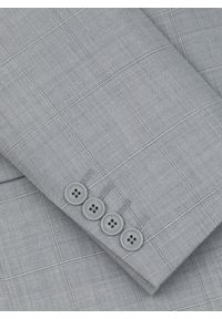 Pako Lorente - PAKO LORENTE – Szara marynarka garniturowa w delikatną kratę. Okazja: na komunię, na ślub cywilny, na wesele. Kolor: szary. Materiał: poliester, wełna, lycra #3