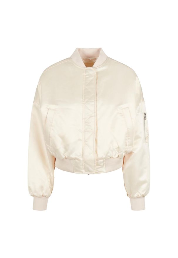 Urban Classics - Kurtka Bomberka Damska Satyna Oversized. Kolor: brązowy. Materiał: satyna. Sport: turystyka piesza