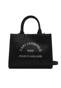 Karl Lagerfeld - KARL LAGERFELD Torebka A4W50014 Czarny. Kolor: czarny. Materiał: skórzane