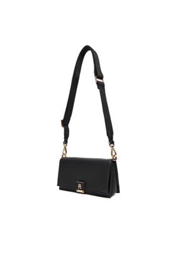 TOMMY HILFIGER - Tommy Hilfiger Torebka Th Her Mini Crossover AW0AW17949 Czarny. Kolor: czarny. Materiał: skórzane
