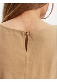 Marella Top Terni 2513161055 Beżowy Regular Fit. Kolor: beżowy. Materiał: len, wiskoza #3