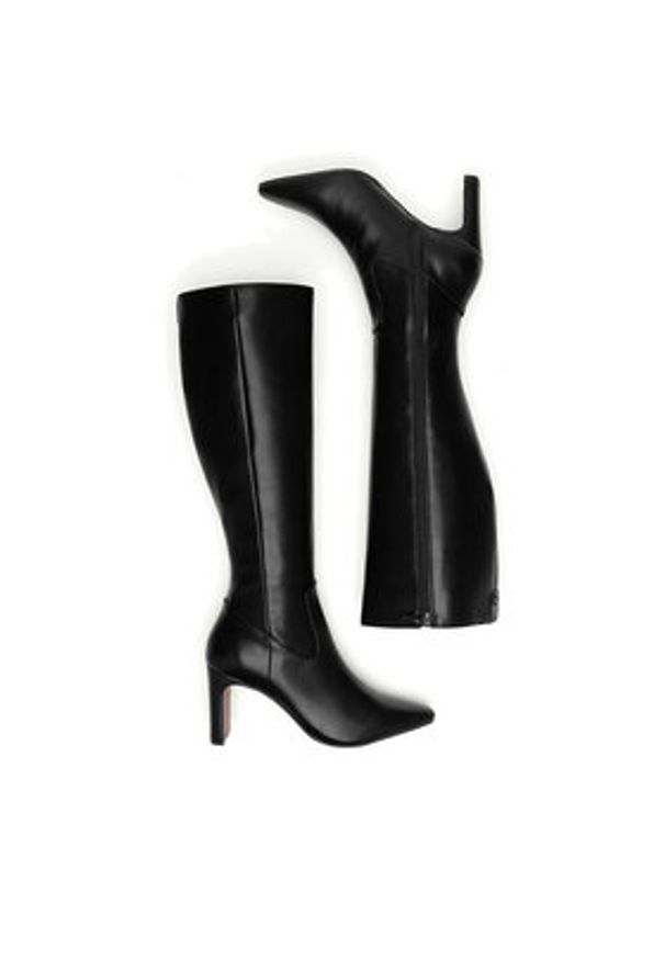 Nine West Kozaki WFA3354-1 Czarny. Kolor: czarny. Materiał: materiał