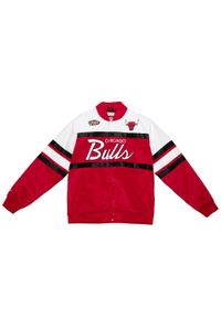Mitchell & Ness - Bluza dresowa zapinana na guziki Chicago Bulls. Kolor: czerwony. Materiał: dresówka. Sport: koszykówka #1