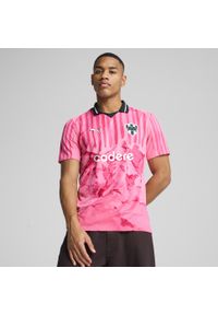 Puma - Męska koszulka KIDSUPER × CF MONTERREY PUMA Fast Pink White. Kolor: różowy, biały, wielokolorowy. Sport: piłka nożna