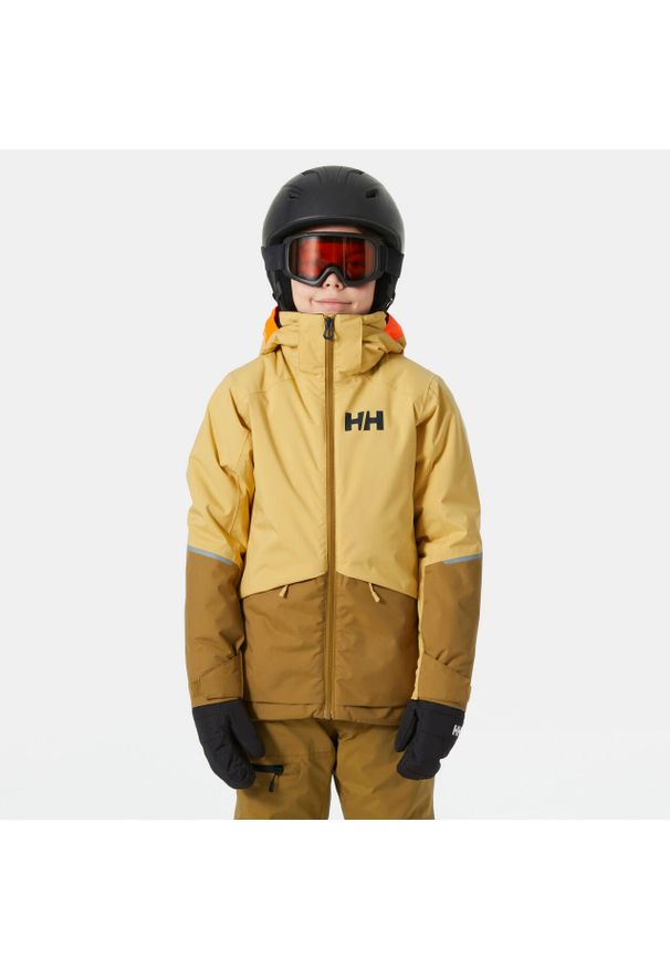 Dziecięca kurtka narciarska Helly Hansen Stellar. Kolor: żółty, beżowy, wielokolorowy. Sezon: zima. Sport: narciarstwo