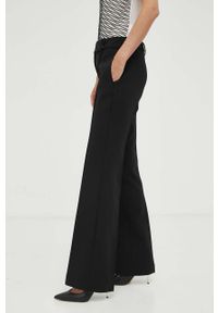 MICHAEL Michael Kors spodnie damskie kolor czarny proste medium waist. Okazja: na co dzień. Kolor: czarny. Materiał: materiał. Styl: casual #3