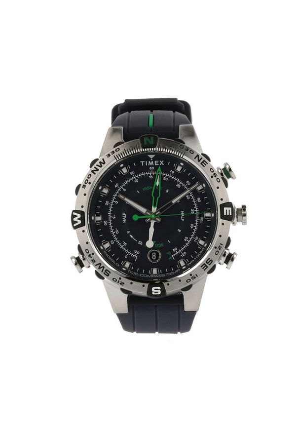 Timex Zegarek TW2V22100 Granatowy. Kolor: niebieski