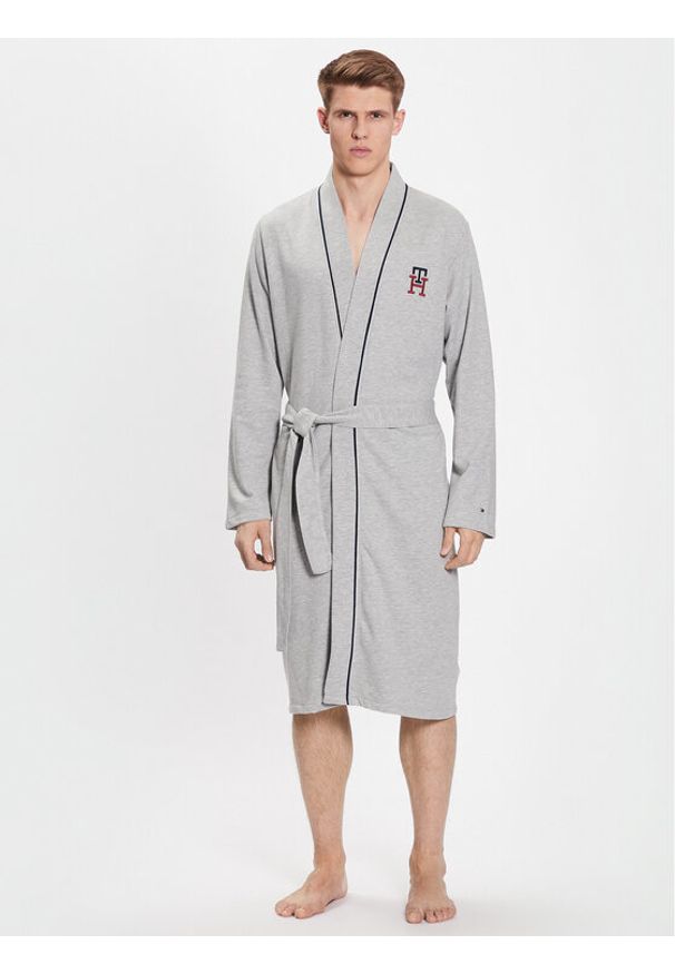TOMMY HILFIGER - Tommy Hilfiger Szlafrok UM0UM02840 Szary Regular Fit. Kolor: szary. Materiał: bawełna, syntetyk