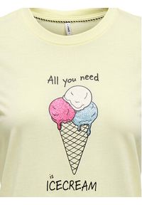 only - ONLY T-Shirt Fun Life 15349901 Żółty Regular Fit. Kolor: żółty. Materiał: bawełna #3