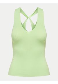JDY Top Sabrina 15258897 Zielony Slim Fit. Kolor: zielony. Materiał: wiskoza