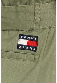 Tommy Jeans - Spódnica jeansowa. Okazja: na co dzień. Kolor: zielony. Materiał: bawełna. Styl: casual #3