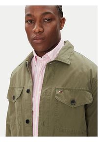 TOMMY HILFIGER - Tommy Hilfiger Kurtka przejściowa MW0MW39634 Zielony Regular Fit. Kolor: zielony. Materiał: bawełna