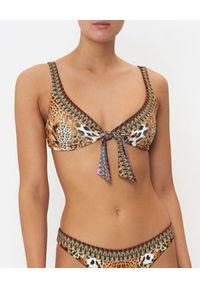 Camilla - CAMILLA - Dwustronny top od bikini Surrealist Suspension. Kolor: brązowy. Materiał: tkanina. Wzór: motyw zwierzęcy
