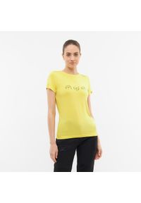 Koszulka turystyczna damska Viking Lenta Bamboo. Kolor: żółty #1