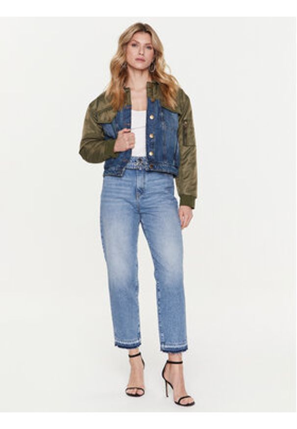 Pinko Jeansy Flexi Maddie 100232 A0FX Niebieski Mom Fit. Kolor: niebieski