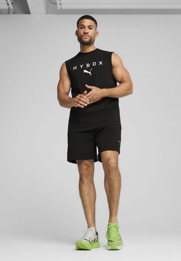 Puma - Męskie szorty dresowe PUMA × HYROX PUMA Black. Kolor: czarny. Materiał: dresówka. Sport: fitness