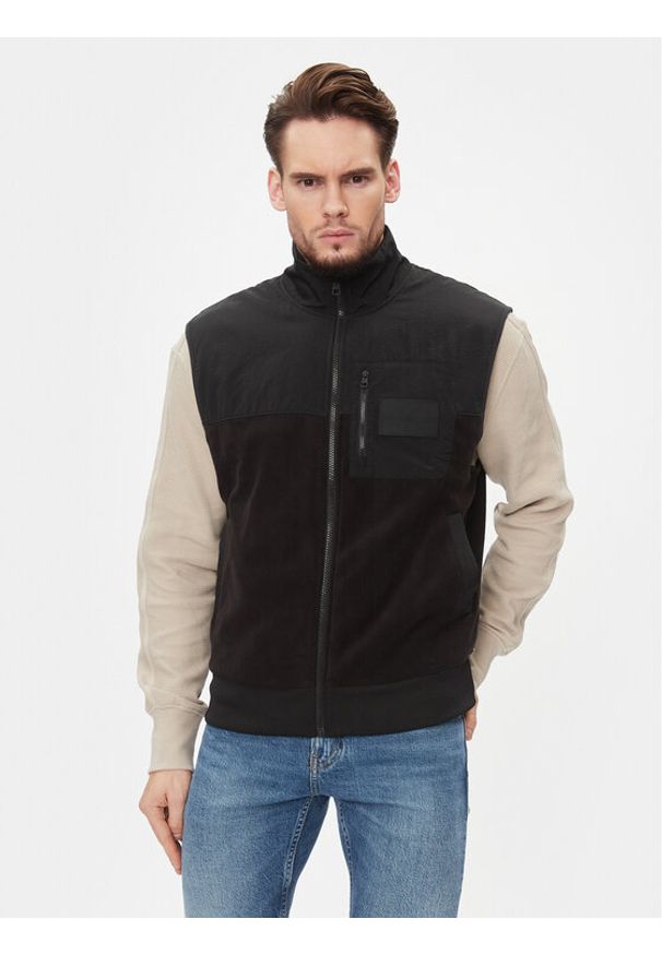 Calvin Klein Jeans Kamizelka J30J324109 Czarny Relaxed Fit. Kolor: czarny. Materiał: syntetyk