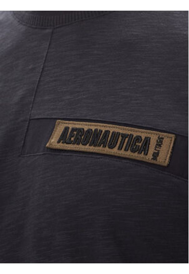 Aeronautica Militare T-Shirt 251TS2425J680 Granatowy Regular Fit. Kolor: niebieski. Materiał: bawełna