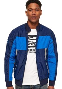Kurtka sportowa męska Superdry Otis Padded Truck. Kolor: niebieski. Materiał: poliester. Sport: turystyka piesza
