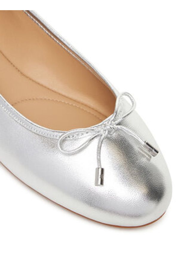 Lauren Ralph Lauren - LAUREN RALPH LAUREN Baleriny Jayna 802978836001 Srebrny. Kolor: srebrny. Materiał: skóra