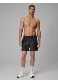 4f - 4F Spodenki plażowe boardshorty męskie - czarne 3XL. Kolor: czarny. Materiał: skóra, materiał, tkanina #1