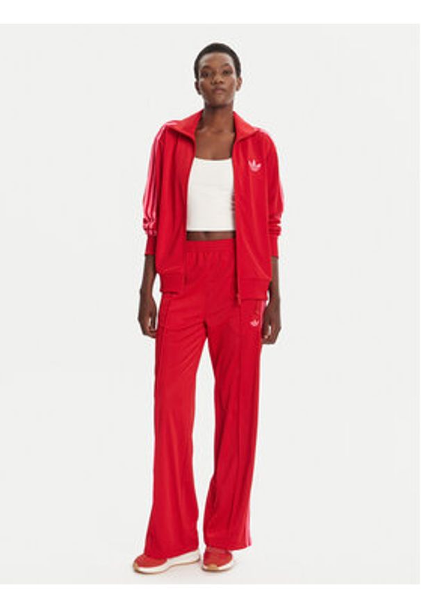 Adidas - adidas Bluza adicolor Classic Firebird JW3665 Czerwony Loose Fit. Kolor: czerwony. Materiał: syntetyk