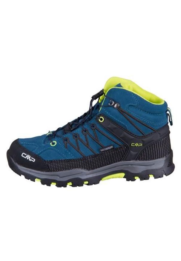 Buty trekkingowe dla dzieci CMP Kids Rigel Mid. Wysokość cholewki: za kostkę. Zapięcie: sznurówki. Kolor: niebieski. Materiał: materiał, syntetyk. Szerokość cholewki: normalna