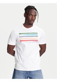 United Colors of Benetton - United Colors Of Benetton T-Shirt 3BL0U10AG Biały Relaxed Fit. Kolor: biały. Materiał: bawełna
