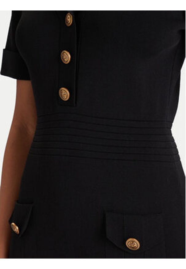 Guess Sukienka dzianinowa W5YK29 Z0130 Czarny Slim Fit. Kolor: czarny. Materiał: syntetyk, wiskoza