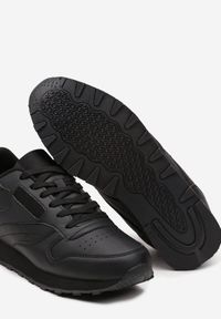 Born2be - Czarne Klasyczne Sneakersy Sznurowane przed Kostkę Effisia. Okazja: na co dzień. Wysokość cholewki: przed kostkę. Kolor: czarny #2