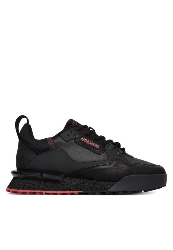 Replay - REPLAY Sneakersy GMS1P.000.C0065L Czarny. Kolor: czarny. Materiał: skóra