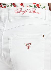 Guess Spodnie capri W6YB40 W5139 Biały Slim Fit. Kolor: biały. Materiał: bawełna #3