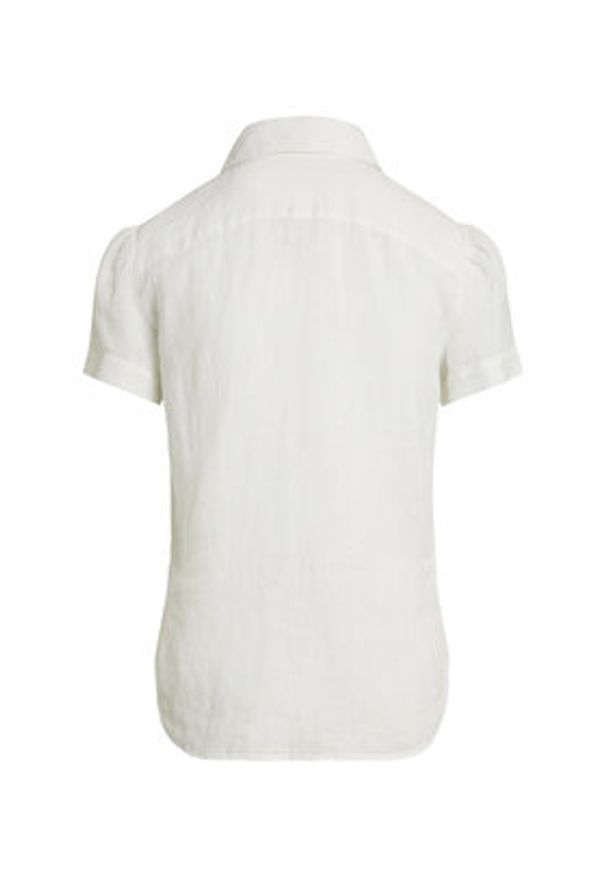 Polo Ralph Lauren Koszula 211973366505 Biały Regular Fit. Typ kołnierza: polo. Kolor: biały. Materiał: len