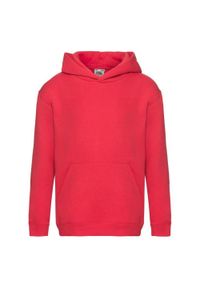 FRUIT OF THE LOOM - Bluza Z Kapturem Premium Dla Dzieci. Typ kołnierza: kaptur. Kolor: czerwony