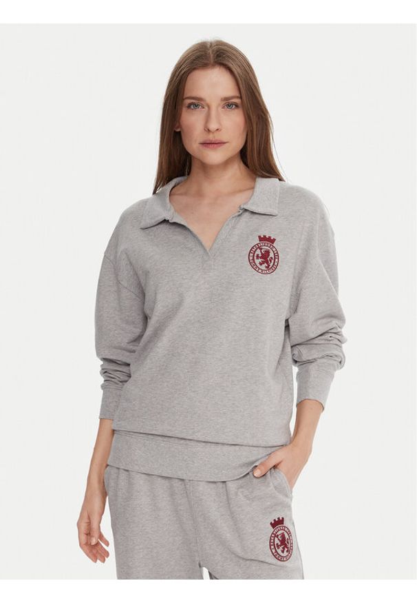 TOMMY HILFIGER - Tommy Hilfiger Bluza UW0UW06078 Szary Regular Fit. Kolor: szary. Materiał: bawełna