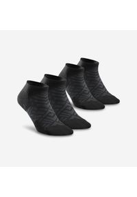 quechua - Skarpety turystyczne Quechua Hike 100 krótkie x 2. Kolor: czarny. Materiał: poliamid, bawełna, elastan, len. Sport: turystyka piesza #1