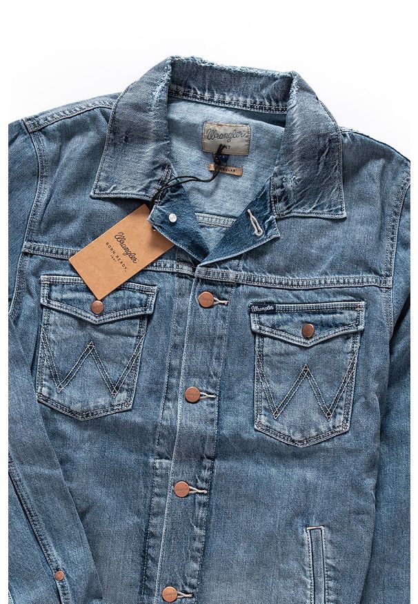 Wrangler - WRANGLER REGULAR JACKET FLAX ATTACK W443AV93W. Materiał: jeans