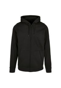 BUILD YOUR BRAND - Bluza Z Kapturem Unisex Dla Dorosłych Pełen Suwak Basic. Typ kołnierza: kaptur. Kolor: czarny